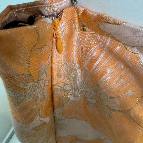 Lulu's Getaway Glam Orange Floral Jacquard Two Piece Mini Dress Size L NWT - Picture 8 of 14